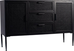 Myah Kast - 120 x 41 x 80 cm - Metaal - Zwart