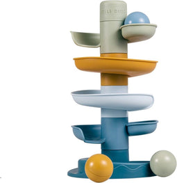 Little Dutch Spiraaltoren - Knikkerbaan - 5 delen - 3 ballen - Blauw