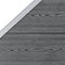 vidaXL - Schuttingset - 2 - vierkant - en - 1 - schuin - 446x186 - cm - HKC - grijs