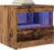 vidaXL - Nachtkastje - met - LED-verlichting - Oud - Hout - 50x40x45 - cm