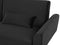 EINA - Slaapbank 3-zits - Zwart - Fluweel