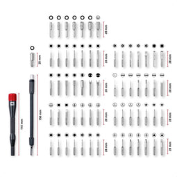 Einhell 115030 115030 Bitset 66-delig Kruiskop Phillips, Plat, T-profiel, Inbus Incl. bithouder en schroevendraaier
