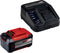 Einhell 18 V/5.2 Ah Power X-Change starter kit - 1x 5.2 Ah Plus Accu en snellader - universeel voor alle Power X-Change machines