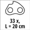 Einhell 4500193 20cm 1,1 33T 3/8 Reserveketting voor kettingzaag