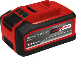 Einhell 5.0-8.0 Ah Plus Accu - Power X-Change - 18 V/Li-ion - Max. vermogen: 1350 W - Active Accu Management Systeem - PLUS-Technologie - MULTI-Ah Technologie: 8.0 Ah voor max. gebruiksduur of 5.0 Ah voor max. levensduur