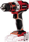 Einhell Accu Boor-/Schroefmachine TE-CD 18/40 Li Solo - Power X-Change - 18 V/Li-Ion - 40 Nm - 0-400/0-1.500 t/min - 13 mm snelspanboorkop - Elektronische snelheidsregeling - Excl. accu en lader