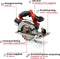 Einhell Accu Cirkelzaag TE-CS 18/165-1 Li Solo - Power X-Change - 18 V/Li-ion - 4.200 t/min - Ø165x20 mm/18 T - Max. Zaagdiepte: 90°/45°: 54/35 mm - Excl. accu en lader
