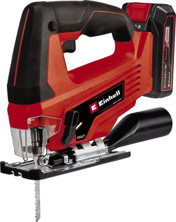 Einhell Accu Decoupeerzaag TC-JS 18 Li Kit - Power X-Change - 18 V/Li-ion - Slaghoogte: 20 mm - Versteksneden: max. 45° - Incl. 5 zaagbladen - Incl. 2.5 Ah Accu en 1x lader