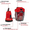 Einhell Accu Dompelpomp GE-SP 18 LL Li Solo - Power X-Change - 18 V/Li-Ion - 4.500 l/u - Max. opvoerhoogte: 8 m - Max. dompeldiepte: 4 m - Afzuigend tot: 1 mm - Stroomkabel: 5 m - Excl. accu en lader