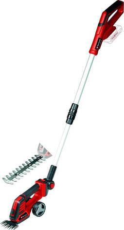 Einhell Accu Gras-/Heggenschaar GE-CG 18/100 Li T Solo - Power X-Change - 18 V/Li-Ion - Telescoopsteel - Knipbreedte grasschaar: 10 cm - Snoeibreedte heggenschaar: 20 cm - Excl. accu en lader