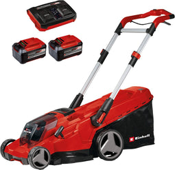 Einhell Accu Grasmaaier RASARRO 36/42 Li Kit - Power X-Change - 36 V/Li-ion - Maaibreedte 42 cm - Aanbevolen gazonoppervlakte: tot 725 m² - 50 L opvangbak - Maaihoogte: 25-75 mm - Mulching functie - incl. 2x 5.2Ah + 1x DUO-lader