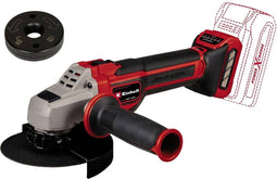 Einhell Accu Haakse Slijper TP-AG 18/125 CE Li Q Solo - Power X-Change - 18 V/Li-ion - Ø125 mm - 3.000-10.500 t/min - Constant Electronic Systeem - Toerentalregeling met LED-Display - Excl. Accu, Lader en Slijpschijf