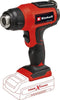 Einhell Accu Heteluchtpistool/Verfafbrander TE-HA 18 Li Solo - Power X-Change - 18 V/Li-ion - 2 temperatuurstanden - Incl. reduceer- - breedstraal- en reflectormondstuk - Excl. accu en lader