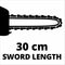 Einhell Accu Kettingzaag FORTEXXA 18/30 Li Solo - Power X-Change - 18 V/Li-Ion - Koolborstelloze motor - Zwaardlengte: 30 cm - Max. Zaaglengte: 27 cm - Excl. accu en lader