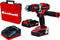Einhell Accu Klopboor-/ Schroefmachine TE-CD 18/48 Li-i Kit - Power X-Change - 18 V/Li-Ion - Met impactfunctie - 2 snelheden - 48 Nm - Incl. 2x 2,0 Ah accu en lader