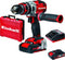 Einhell Accu Klopboor-/ Schroefmachine TE-CD 18 Li-i BL Kit - Power X-Change - 18 V/Li-ion - Met impactfunctie - 2 snelheden - 60 Nm - Incl. 2x 2,0 Ah accu en lader