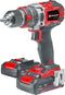 Einhell Accu Klopboor-/ Schroefmachine TP-CD 18/50 Li-i BL Kit - Power X-Change - 18 V/Li-Ion - Met impactfunctie - 2 snelheden - 50 Nm - Koolborstelloze motor - Incl. 2x 2,0 Ah accu en lader