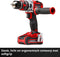 Einhell Accu Klopboor-/ Schroefmachine TP-CD 18/80 Li-i BL Solo - Power X-Change - 18 V/Li-ion - Met impactfunctie - 2 snelheden - 80 Nm - Koolborstelloze motor - Excl. accu en lader