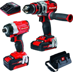 Einhell Accu Power Tool Kit BL - Power X-Change - 18 V/Li-ion /2.0 Ah/4.0 Ah (Accu Klopboor-/Schroefmachine / Accu Slagschroefmachine) - Power X-Change