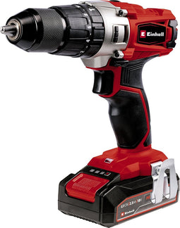 Einhell Accu Schroefmachine TE-CD 18/2 Li-i Kit - Power X-Change - 18 V/Li-ion - Met impactfunctie - 2 snelheden - 44 Nm - Incl. 1x 2,5 Ah accu en lader, Koffer en 22-delige accessoireset