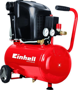 Einhell Elektrische Compressor TE-AC 230/24/8 - 1500 W - 8 bar - 24 L tank - Aanzuigcapaciteit: 230 l/min - Oliegesmeerd
