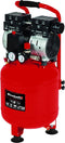 Einhell Elektrische Compressor TE-AC 24 Silent - 750 W - 8 bar - 24 L tank - Aanzuigcapaciteit: 135 l/min - 57 dB (Stiller dan normale compressoren) - Olievrij