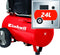 Einhell Elektrische Compressor TE-AC 270/24/10 - 1800 W - 10 bar - 24 L tank - Aanzuigcapaciteit: 270 l/min - Oliegesmeerd