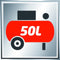 Einhell Elektrische Compressor TE-AC 270/50/10 - 1800 W - 10 bar - 50 L tank - Aanzuigcapaciteit: 270 l/min - Oliegesmeerd