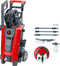 Einhell Elektrische Hogedrukreiniger TC-HP 170 - 2300 W - Max. 170 bar - 420 l/u - Incl. 10m hogedrukslang, pistool, lans, diverse sproeiers, borstel, schuimsproeier en terrasreiniger met reservoir