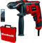 Einhell Elektrische Klopboormachine TC-ID 720/1 E Kit - 720 W - 2 functies: boren/klopboren - Boorcapaciteit hout 30 mm / beton 13 mm / staal 10 mm - Incl. 5 steenboren - Incl. Transport-/Opbergkoffer