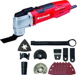 Einhell Elektrische Multitool TE-MG 300 EQ - 300 W - Snelheid & Constante elektronica - Incl. 6x schuurpapier, schraper en 4 verschillende zaagbladen