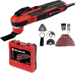 Einhell Elektrische Multitool TE-MG 350 EQ - 350 W - Snelheid & Constante elektronica - Incl. 9x schuurpapier, schraper en 4 verschillende zaagbladen