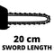 Einhell Elektrische Telescopische Kettingzaag GC-EC 7520 T - 750 W - Zwaardlengte: 20 cm - Max. Zaaglengte: 18 cm - Kettingsnelheid: 11 m/s - Verlengbaar tot 257 cm