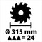 Einhell Elektrische Zaagtafel TE-TS 315 U - 2200 W - Ø315 mm - Zaagblad 45° kantelbaar naar 1 zijde - Incl. 24 tands zaagblad - Op hoog inderstel