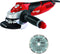 Einhell Haakse Slijper TE-AG 125/750 Kit - 750 W - Onbelast toerental: 12.000 t/min - Ø125 mm - Incl. Transport-/Opbergkoffer, 1x diamant slijpschijf, 1x Slijpschijfbescherming