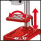 Einhell Kolomboormachine TC-BD 450 - 450 W - 600-2.650 t/min - B16 - Snelspanboorkop: Ø1,5-13 mm - Max. Boordiepte: 50 mm - Boortafel: 160x160 mm - Boortafel is kantelbaar, draaibaar en in hoogte verstelbaar