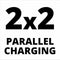 Einhell Quattrolader - Power X-Change - 18 V - Laadvermogen: 4A - Parallel opladen van 2x2 accu's - Refresh-modus - Geschikt voor alle Power X-Change Accu's