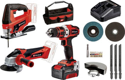 Einhell TE-TK 18/3 Li Kit JS+CD+AG Power X-Change 4257241 Gereedschapsset Doe-het-zelver In tas