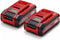 Einhell Twinpack 4.0 Ah Plus Accu - Power X-Change - 18 V/Li-ion - 2x 4.0 Ah accu - Max. vermogen: 900 W - Active Accu Management Systeem