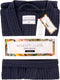 Heckettlane Badjas Wafel - Ochtendjas Unisex - 65% Gerecycled Katoen - GSM 450 - Blauw