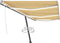 vidaXL - Luifel - handmatig - uittrekbaar - met - LED - 600x300 - cm - geel - en - wit