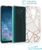 iMoshion Hoesje Geschikt voor Motorola Moto G9 Play / Moto E7 Plus Hoesje Siliconen - iMoshion Design hoesje - Wit / Meerkleurig / Goud / White Graphic