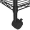 vidaXL Opbergrek 5-laags met wielen 250 kg 75x35x155 cm zwart