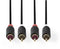 Nedis CABW24200AT30 - RCA Kabel - 300 cm - Grijs