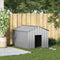vidaXL - Hondenhok - met - dak - 113x153x101 - cm - gegalvaniseerd - staal