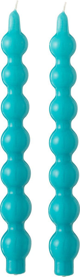 J-Line doos 2 Kaars Kalebas - azuur - 5H