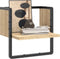 vidaXL - Wandschap - met - stang - 30x25x30 - cm - sonoma - eikenkleurig