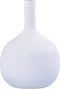 PTMD Saim White round glass bottle rustic finish L