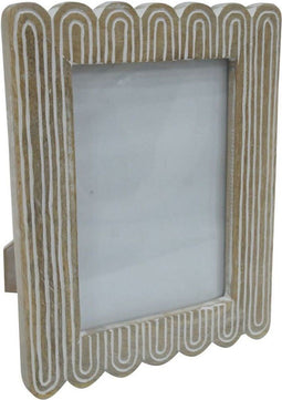 Fotolijsten DKD Home Decor 18,5 x 2 x 23 cm Natuurlijk Koloniaal Mangohout 20 x 2 x 24 cm