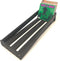 Houten opbergkrat voor 7 inch vinyl singles - Vintage groene afwerking - 55x18.5x10 cm
